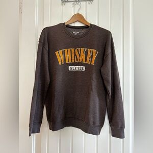 Whiskey Helps Vintage espresso brown sweatshirt